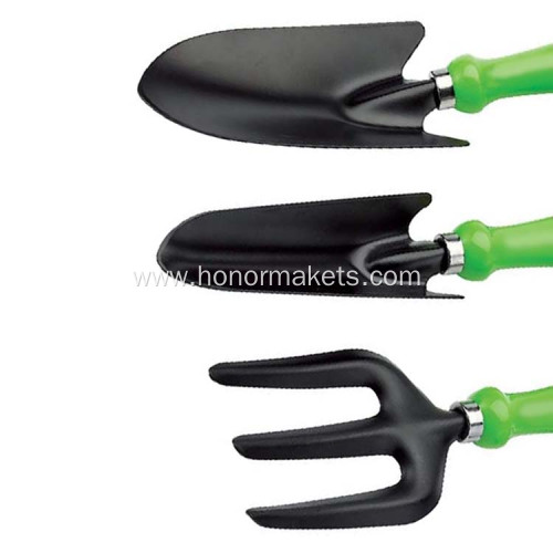 3 PCS Green Carbon Steel Gardening Hand Tool Set gardening tools and equipment garden supplies tools